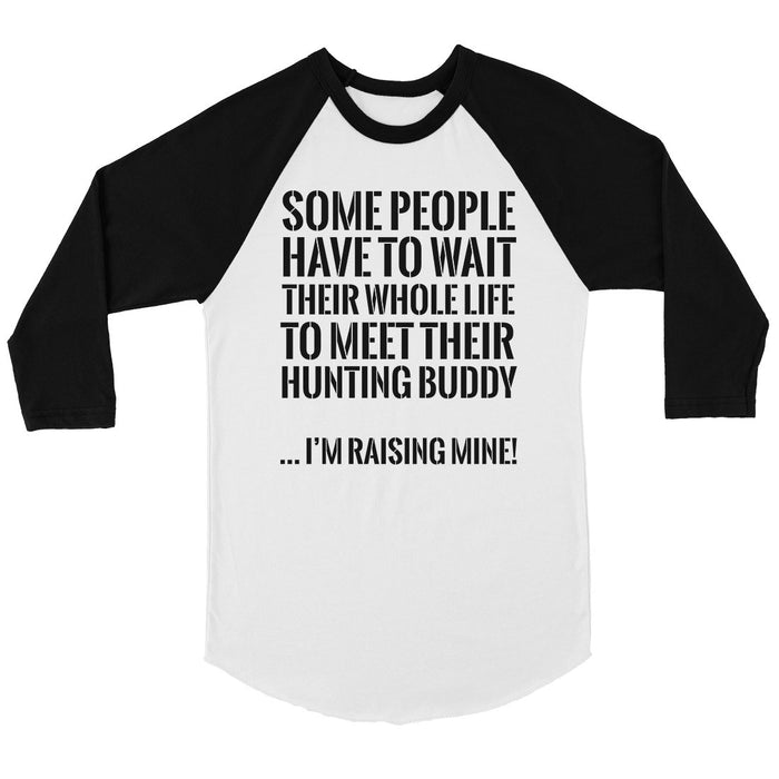 Raising Hunting Buddy Mens Baseball Shirt.