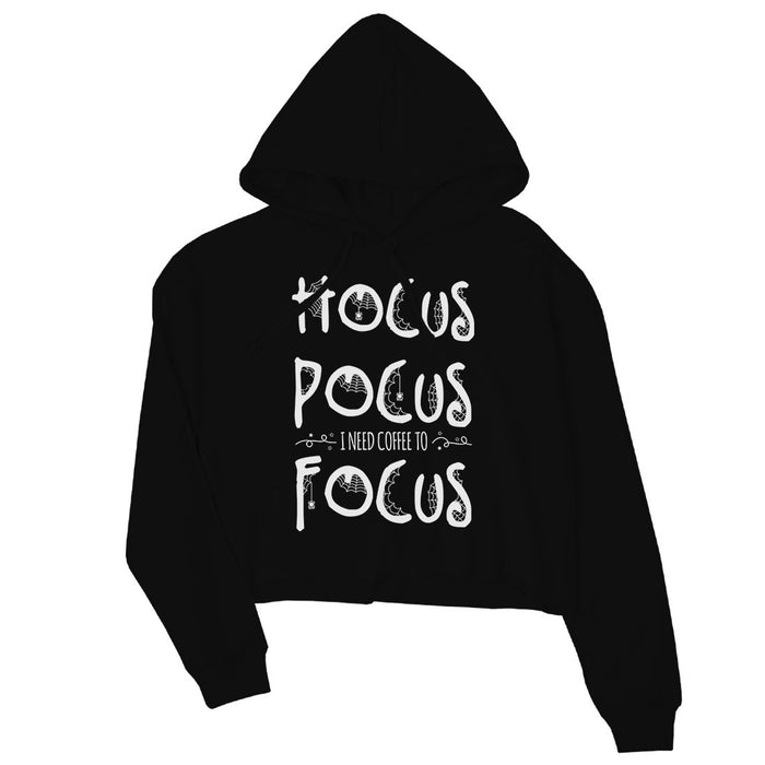 Hocus Pocus Focus Womens Crop Hoodie.