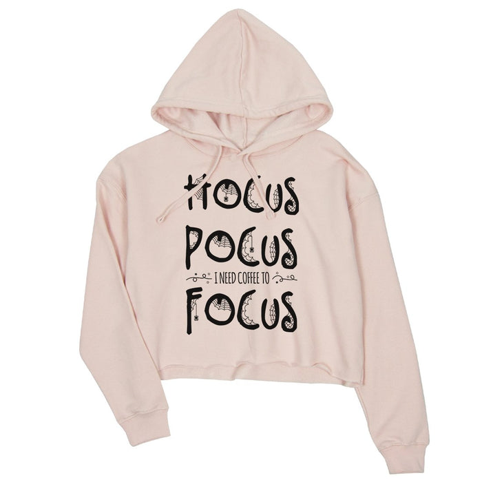 Hocus Pocus Focus Womens Crop Hoodie.