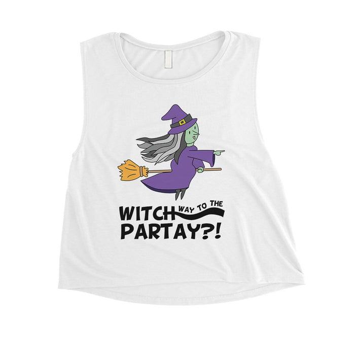 Witch Way To Partay Womens Crop Top.