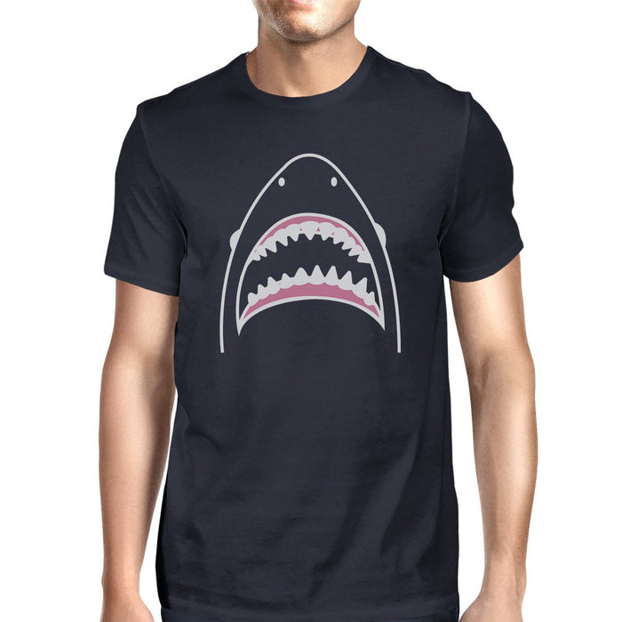 Shark Mens Navy Short Sleeve T-Shirt Unique Design Summer Shirt.