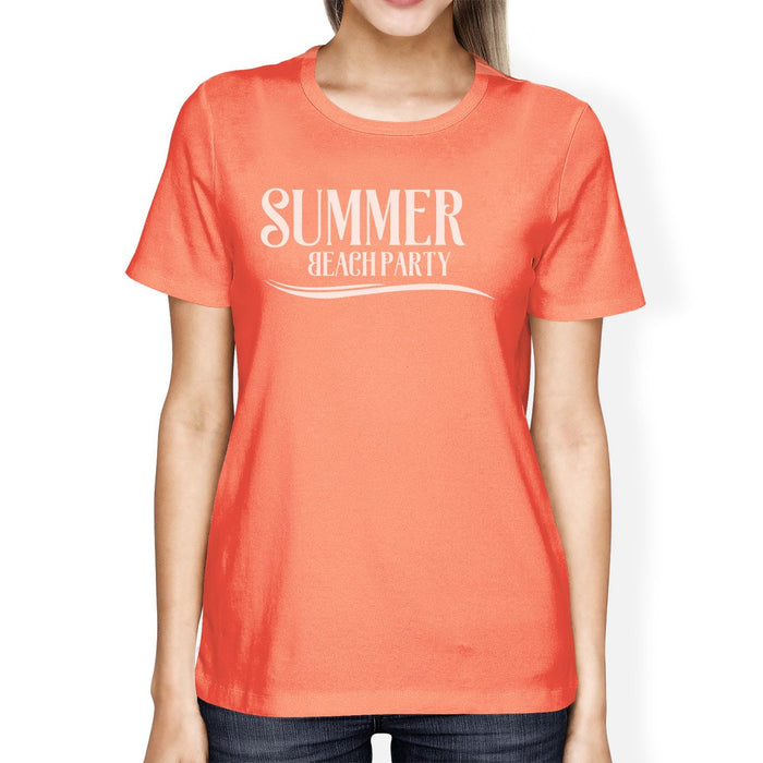 Summer Beach Party Womens Peach Shirt.