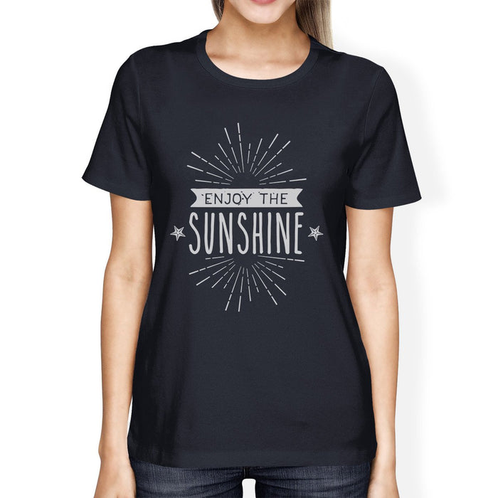 Enjoy The Sunshine Womens Navy Shirt.