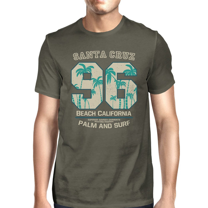 Santa Cruz Beach California Mens Dark Grey Shirt.