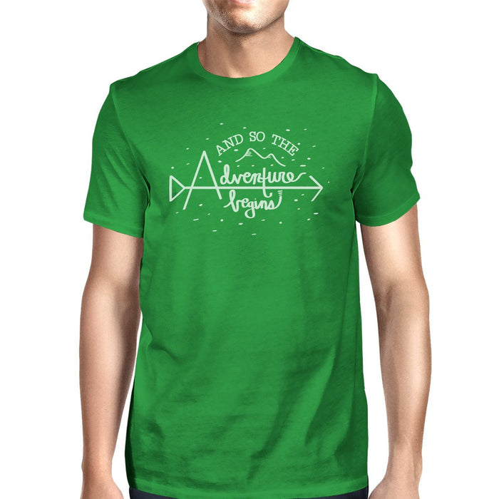 And So The Adventure Begins Mens Green Shirt.