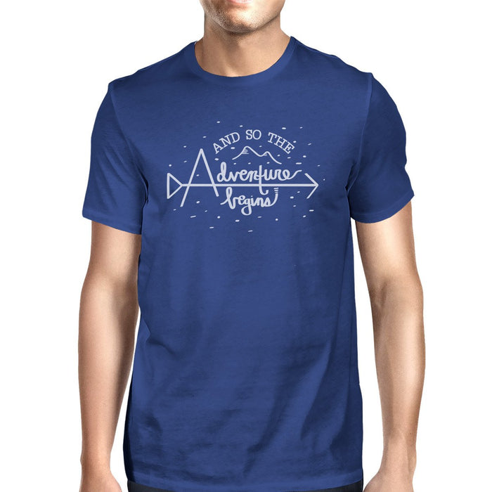 And So The Adventure Begins Mens Royal Blue Shirt.