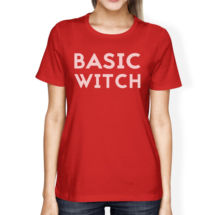 Basic Witch Womens Red Shirt.