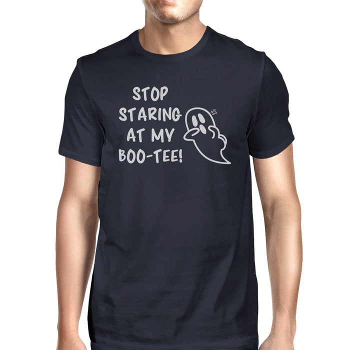 Stop Staring At My Boo-Tee Ghost Mens Navy Shirt.