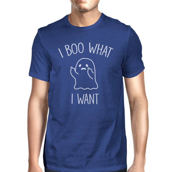 I Boo What I Want Ghost Mens Royal Blue Shirt.