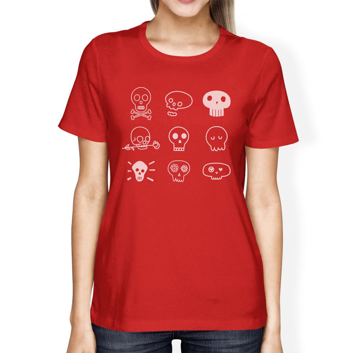 Skulls Womens Red Shirt.