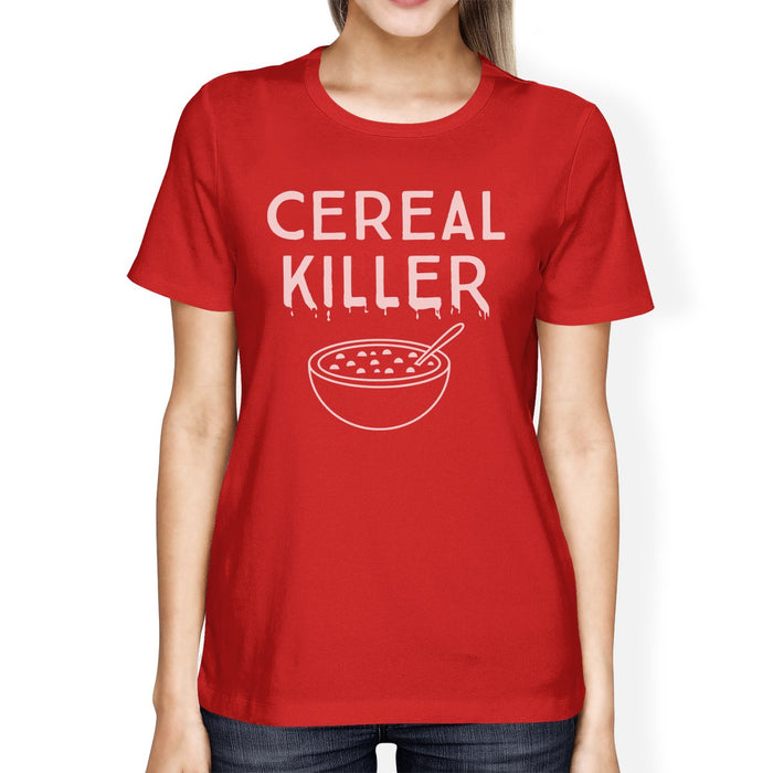 Cereal Killer Womens Red Shirt.