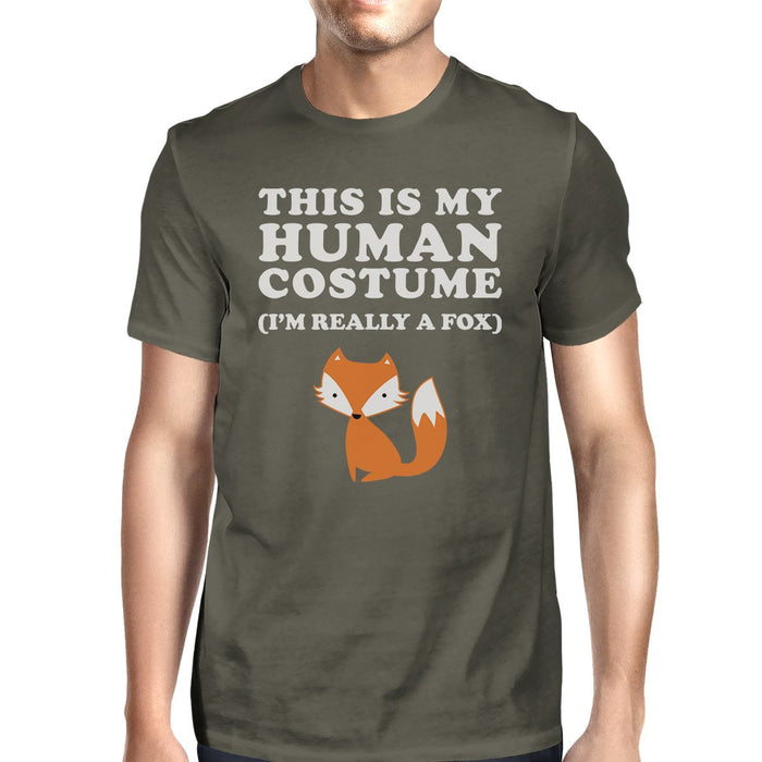 This Is My Human Costume Fox Mens Dark Grey Shirt.