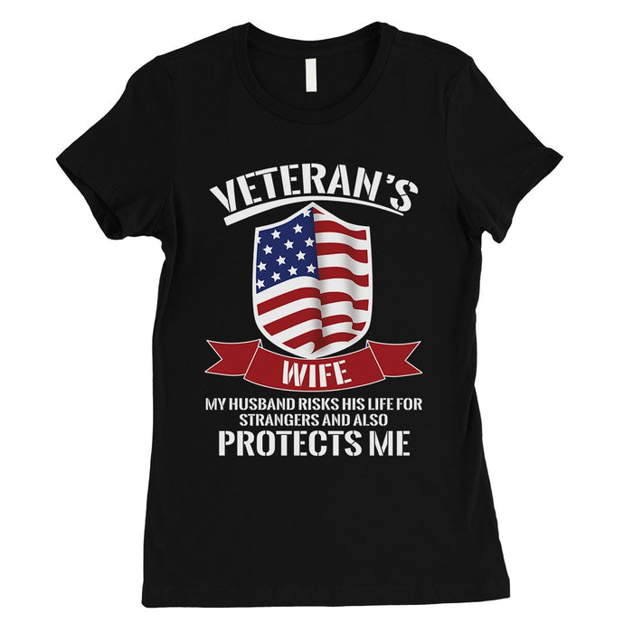 Veterans Wife Shirt Womens 4th of July Outfits Gift For Army Wife.