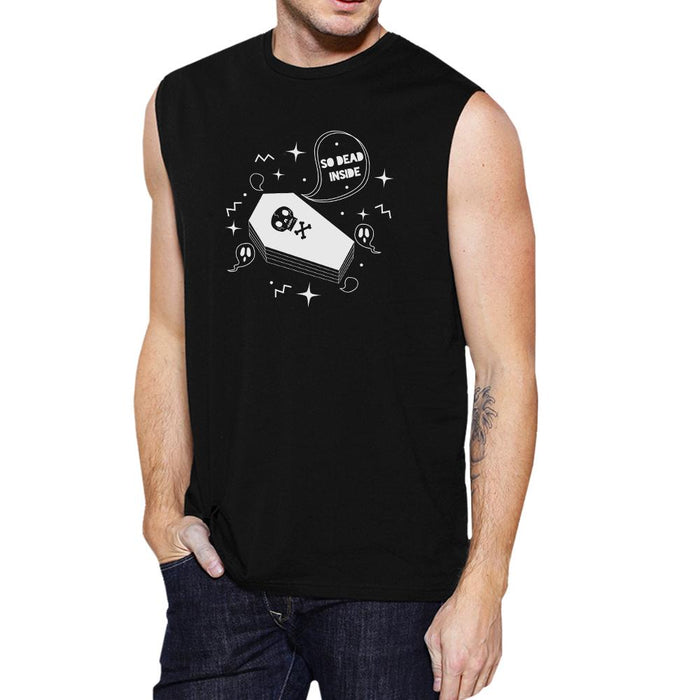 So Dead Inside Coffin Mens Black Muscle Top.