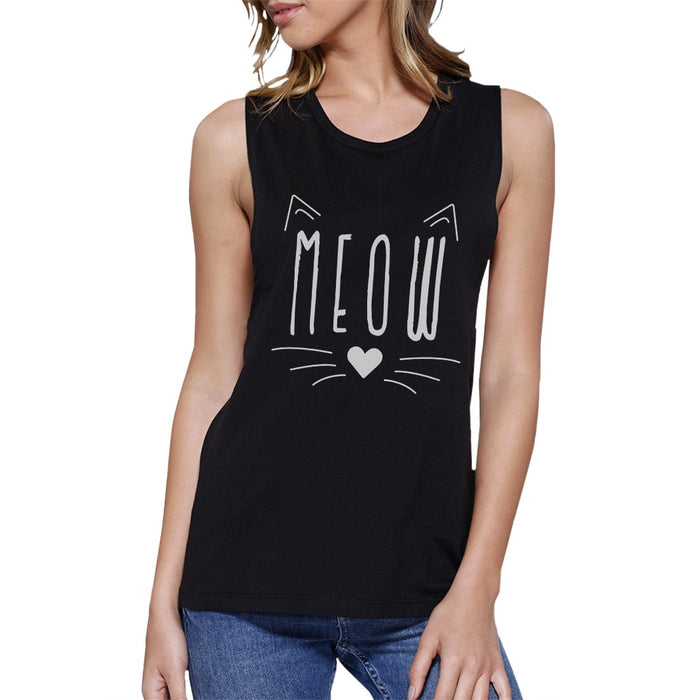 Meow Womens Muscle Shirt.