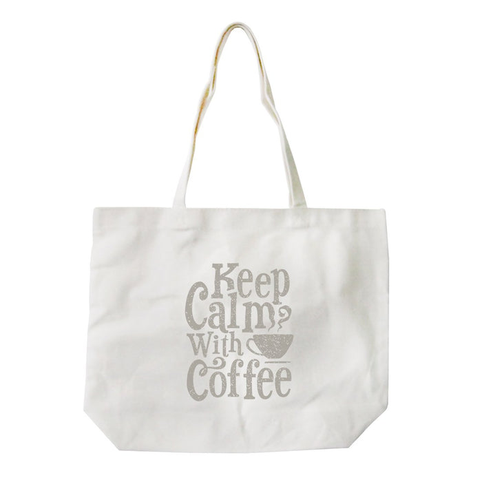 Keep Calm Coffee Canvas Shoulder Bag.