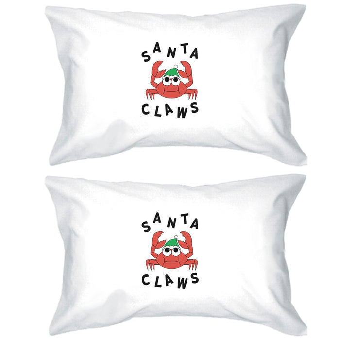 Santa Claws Crab Pillowcases Standard Size Pillow Covers.