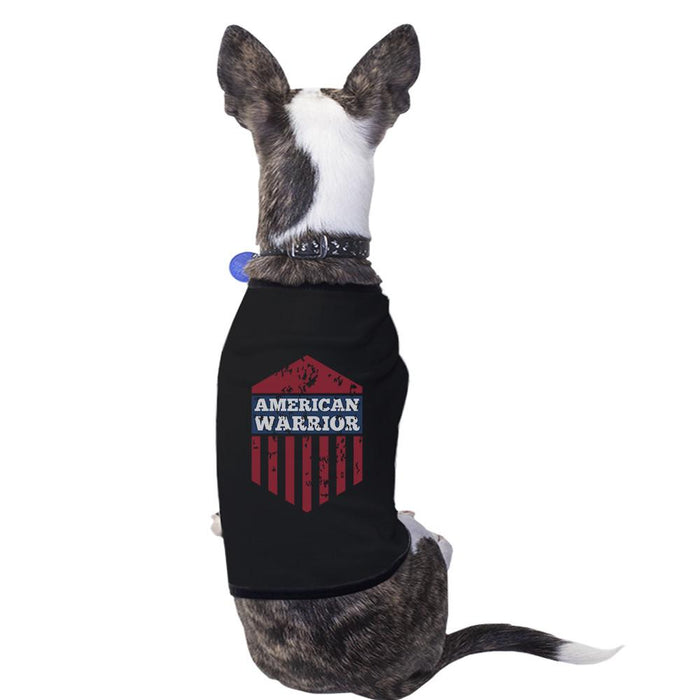 American Warrior Black Pets Tshirt For Small Dogs Cute Gift Ideas.