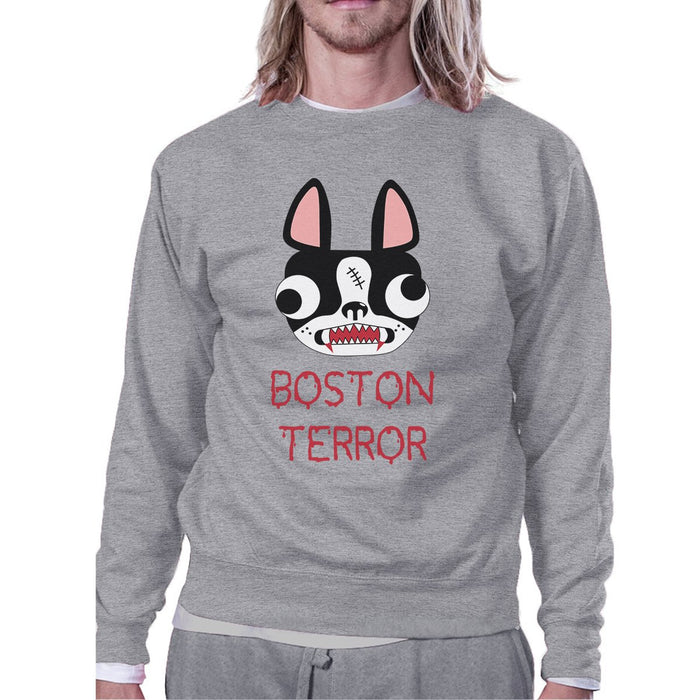 Boston Terror Terrier Grey SweatShirt.