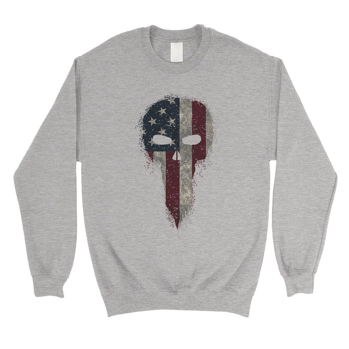 Vintage American Skull Unisex Crewneck Sweatshirt 4th Of July Shirt.