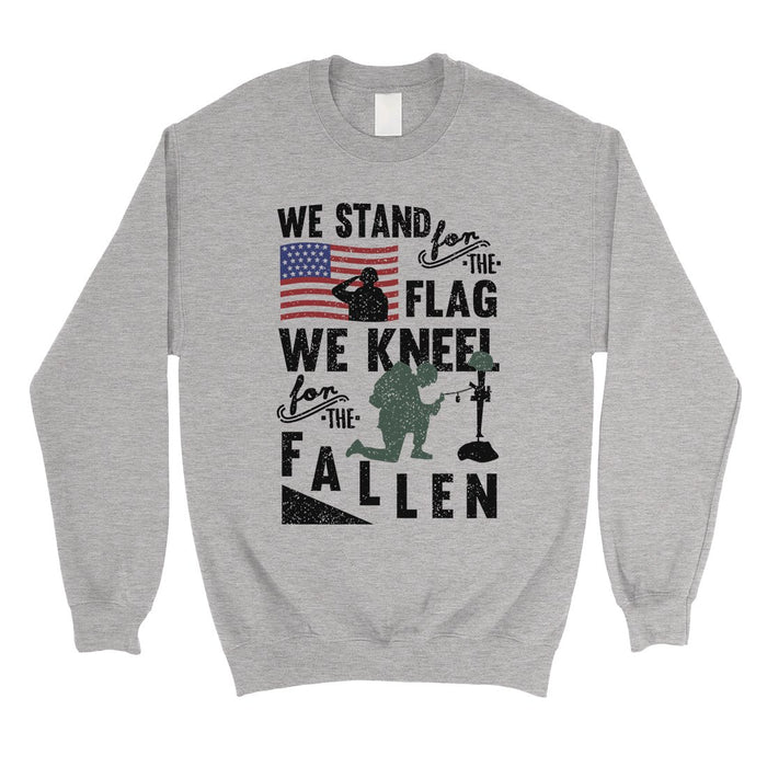 We Stand We Kneel Unisex Crewneck Sweatshirt American Veteran Gift.