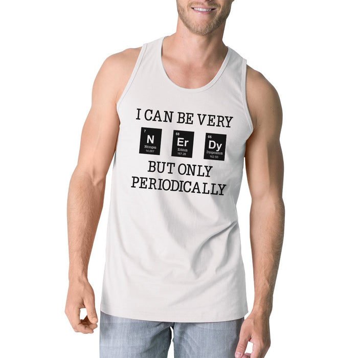 Nerdy Periodically Mens White Tank Top.