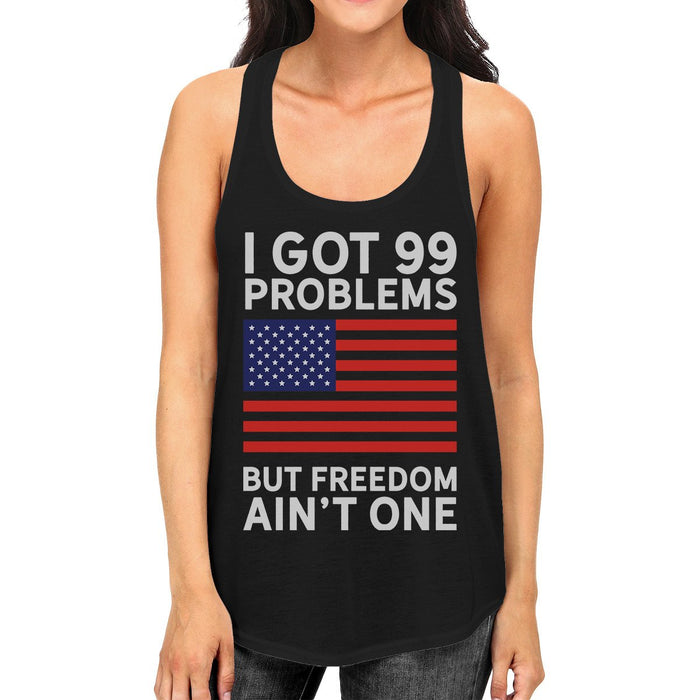 Freedom Ain't One Women Sleeveless Tee Funny 4th Of July Tank Top.