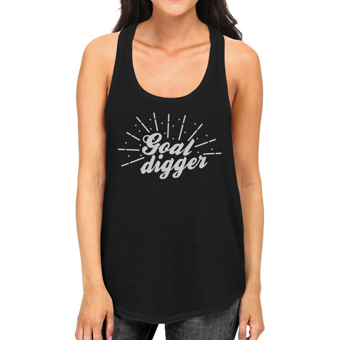 Goal Digger Womens Cute Racerback Tank Top Funny Gym Gift Tanks.