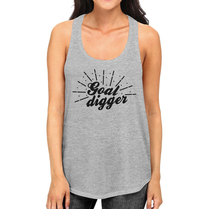 Goal Digger Womens Cute Racerback Tank Top Funny Gym Gift Tanks.