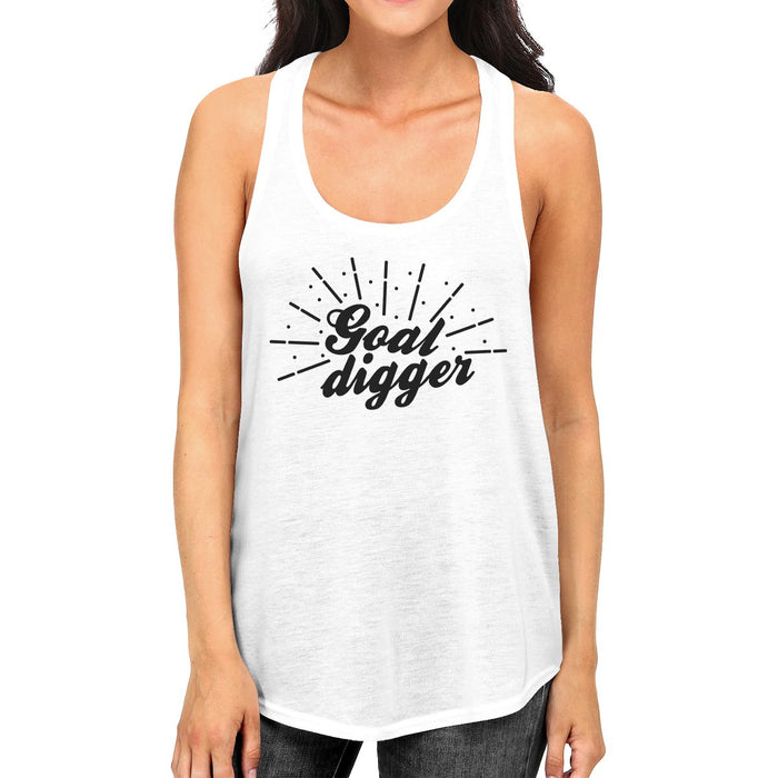 Goal Digger Womens Cute Racerback Tank Top Funny Gym Gift Tanks.