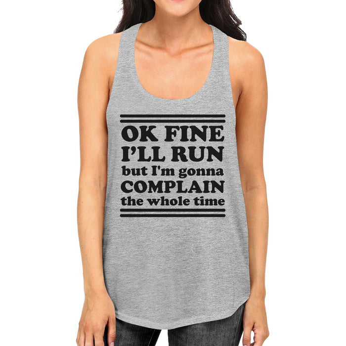 Run Complain Womens Funny Work Out Cute Racerback Tank Top Gag Gift.