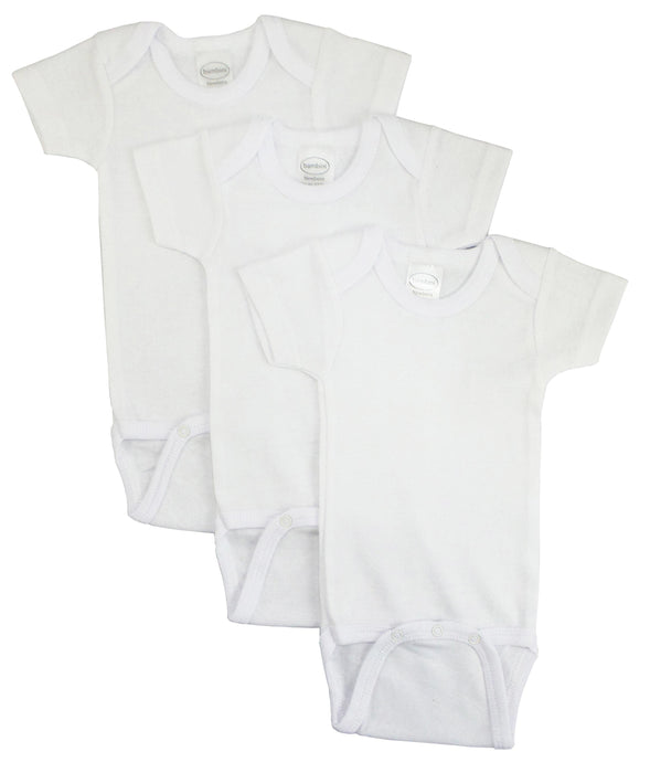 White Short Sleeve One Piece 3 Pack.