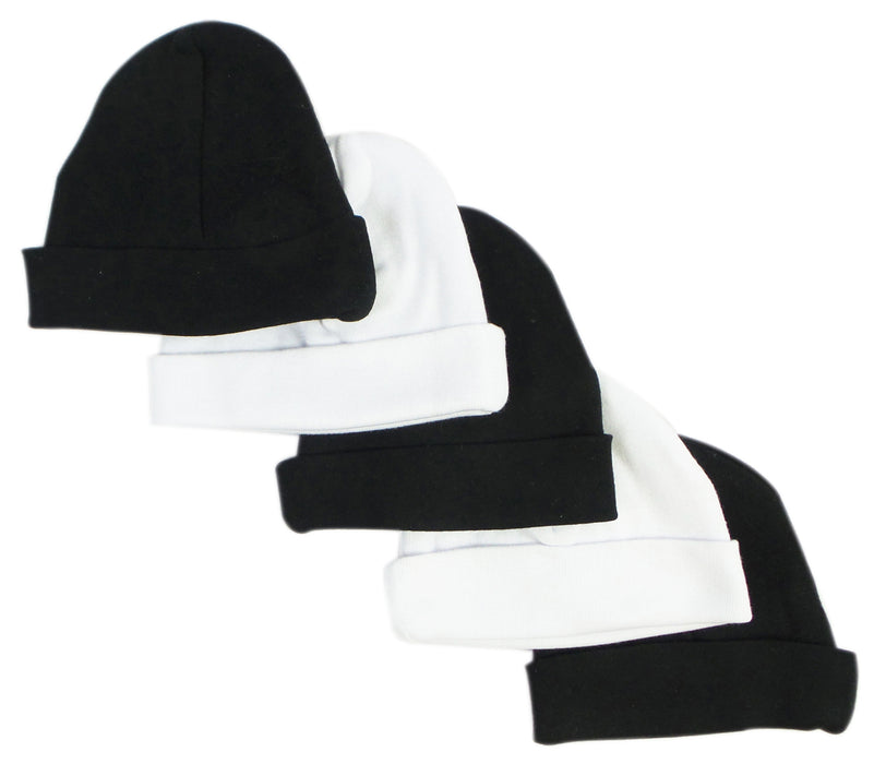 Black & White Baby Caps (pack Of 5).
