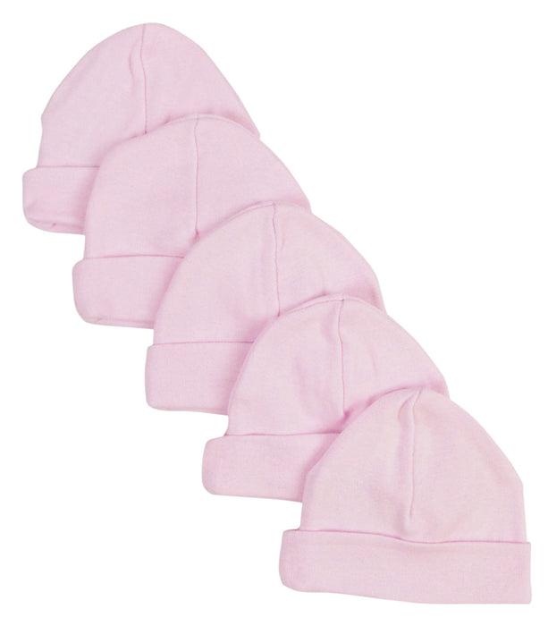 Pink Baby Cap (pack Of 5).