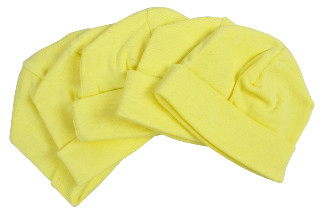 Yellow Baby Cap (pack Of 5).