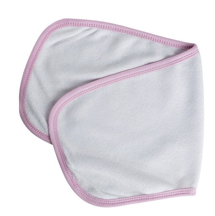 Terry Burpcloth With Pink Trim.