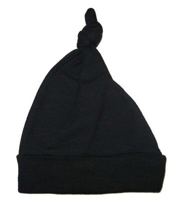 Black Knotted Baby Cap.