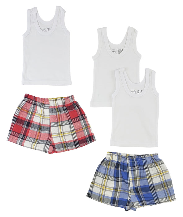 Infant Tank Tops And Boxer Shorts.