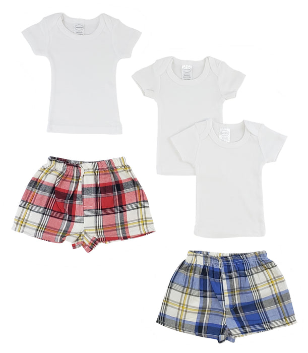 Infant T-shirts And Boxer Shorts.