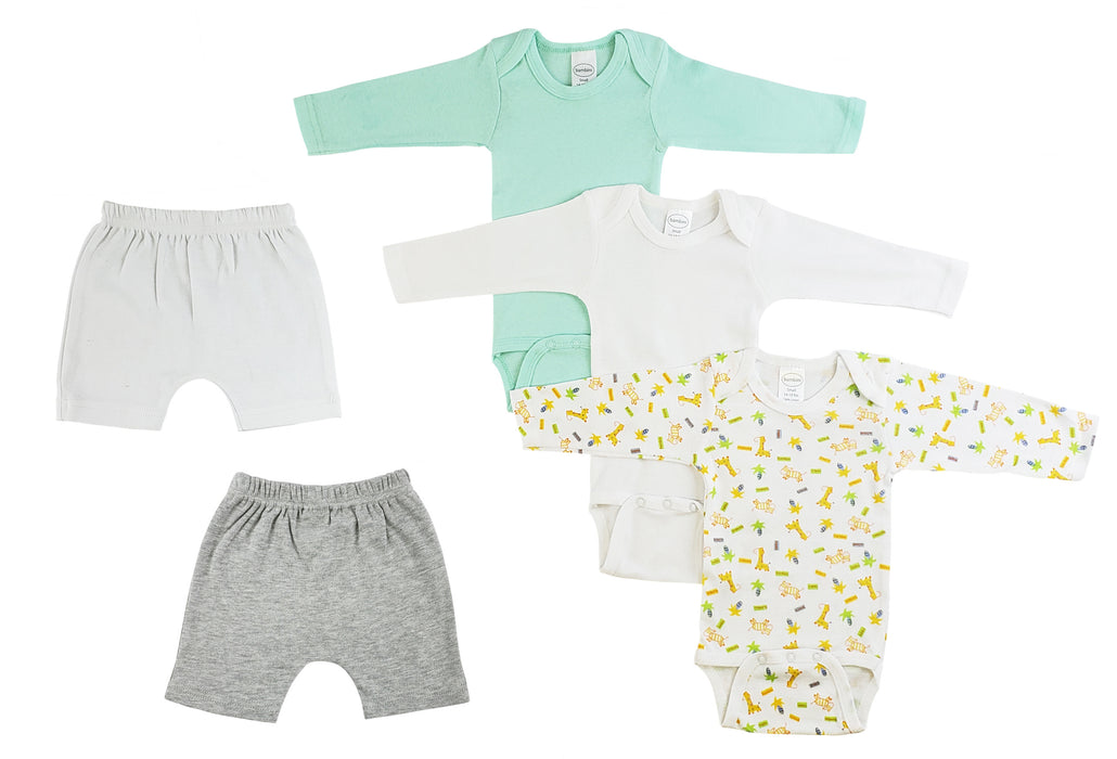 Infant Boys Long Sleeve Onezies And Pants.