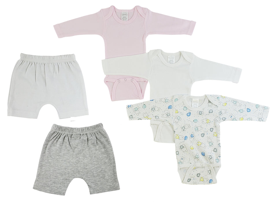 Infant Girls Long Sleeve Onezies And Pants.