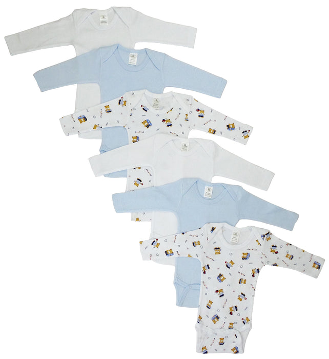 Boys Longsleeve Printed Onezie Variety 6 Pack.