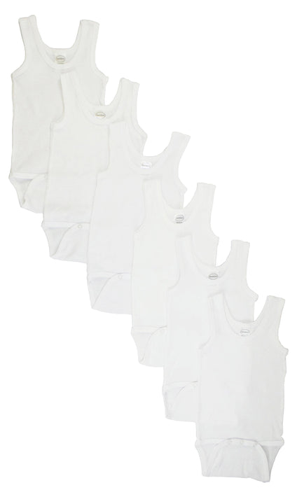 White Tank Top Onezie 6 Pack.