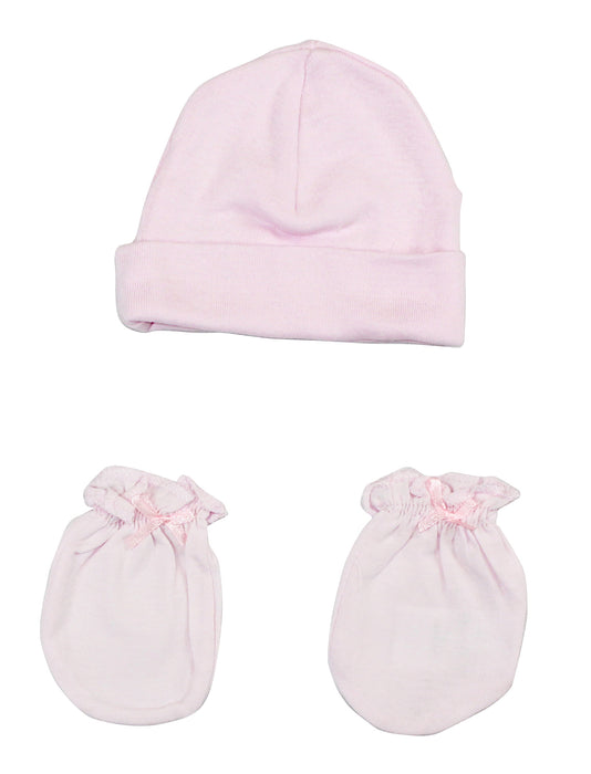 Girls' Cap And Mittens 2 Piece Set.