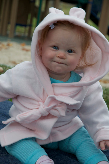 Neutral Newborn Baby 3 Pc  Set (gown, Robe, Fleece Blanket).