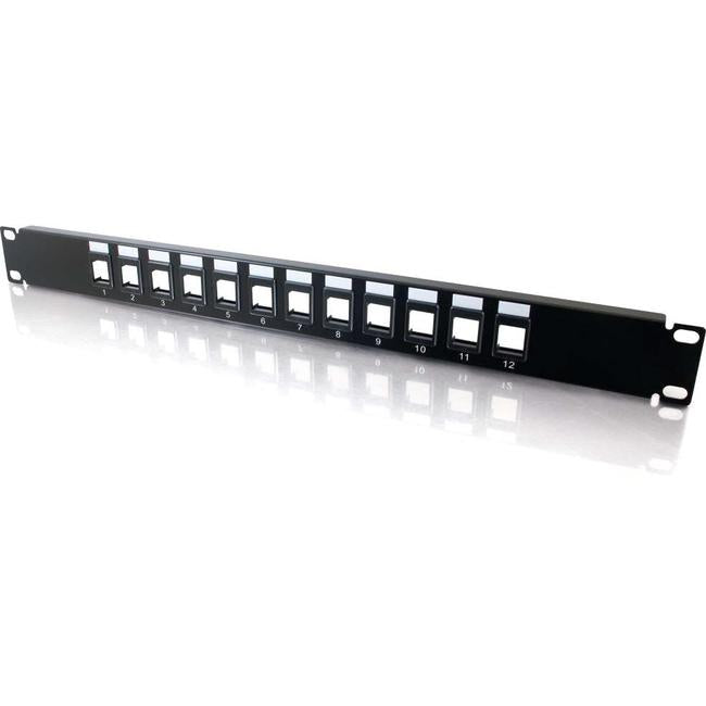 C2G 12-Port Blank Keystone/Multimedia Patch Panel.