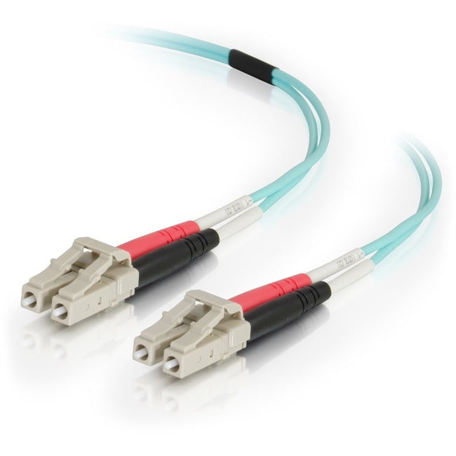 C2G 2m LC-LC 50/125 Duplex Multimode OM4 Fiber Cable - Aqua - 6ft.