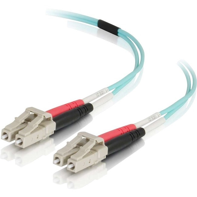 C2G 8m LC-LC 50/125 Duplex Multimode OM4 Fiber Cable - Aqua - 26ft.