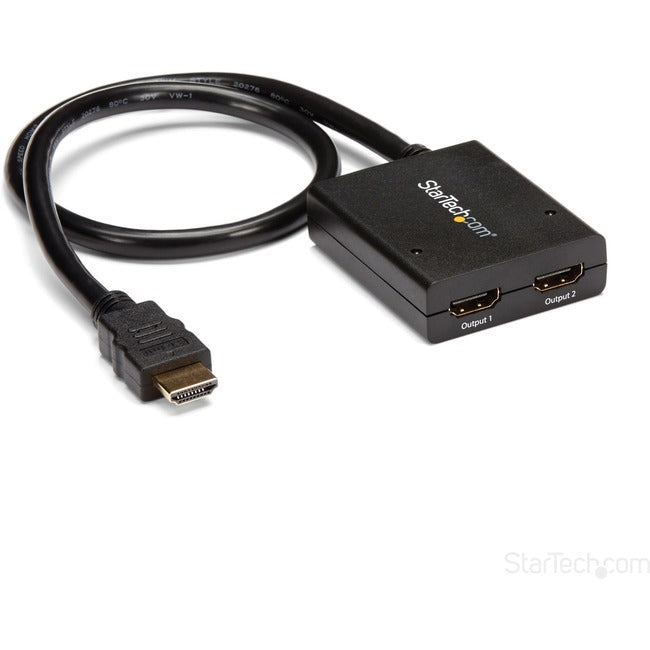 StarTech.com HDMI Splitter 1 In 2 Out -4k 30Hz - 2 Port - Supports 3D video - Powered HDMI Splitter - HDMI Audio Splitter