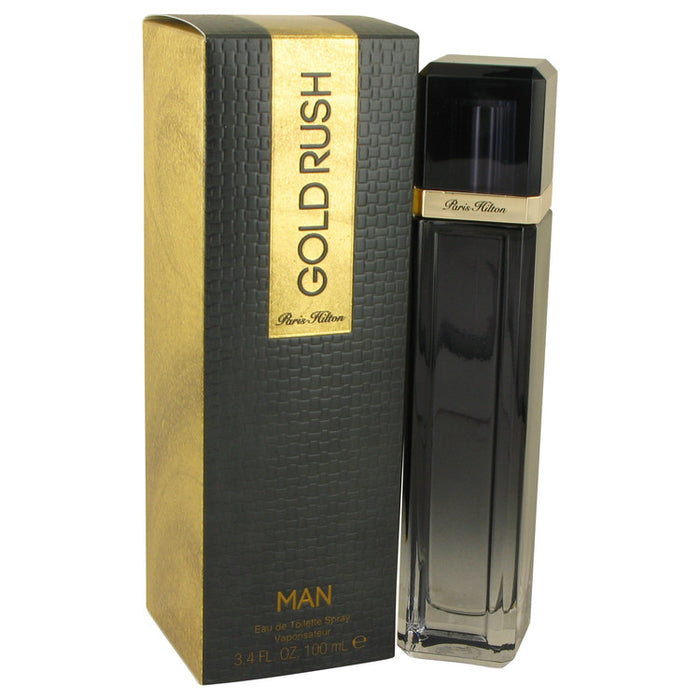 Gold Rush by Paris Hilton Eau De Toilette Spray 3.4 oz for Men.